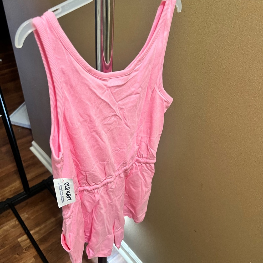 Old Navy Vibrant Pink Tank Romper